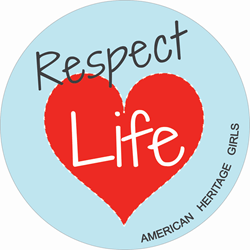 American Heritage Girls Respect Life Patch